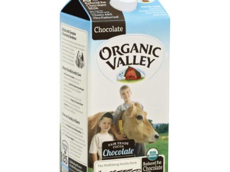 Organic Valley 2% Milk Fat Chocolate Organic Reduced Fat Milk, 64 Oz (Pack of 6) Supply