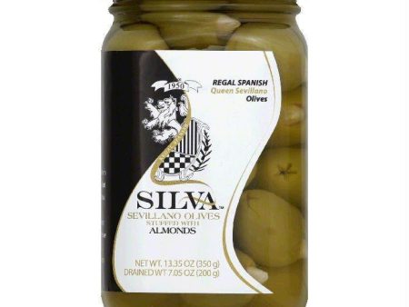 Silva Regal Spanish Olive Stuffed Almond, 7.05 OZ (Pack of 6) For Sale