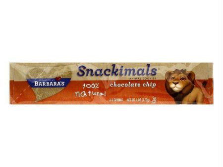 Barbara s Cookies Chocolate Chip Snackimals Tray, 6 OZ (Pack of 6) Online Sale