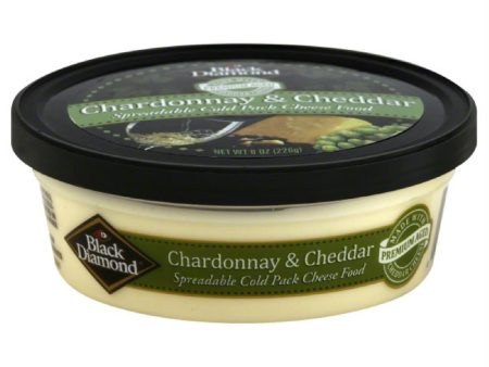 Black Diamond Chardonnay & Cheddar Cheese Food, 8 Oz (Pack of 12) on Sale