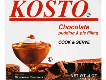 Kosto Chocolate Pudding Mix, 4 OZ (Pack of 6) Online Sale