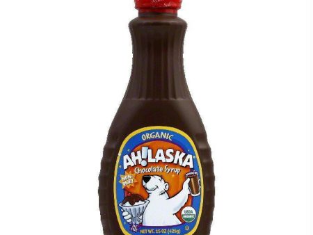 AH LASKA Organic Chocolate Syrup, 15 Oz (Pack of 12) Hot on Sale