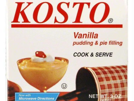 Kosto Vanilla Pudding, 3 OZ (Pack of 6) Online now