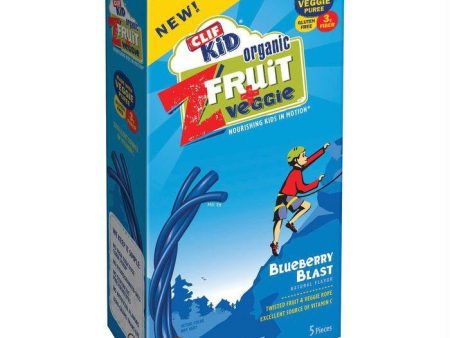 CLIF Kid ZFruit + Veggie Blueberry Blast Twisted Ropes 5 ct  (Pack of 6) Fashion