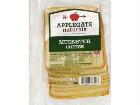 Applegate Muenster Cheese Slices, 8 Oz (Pack of 12) Online now