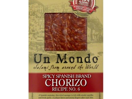 Un Mondo Spicy Spanish Brand Chorizo, 4 Oz (Pack of 12) Sale