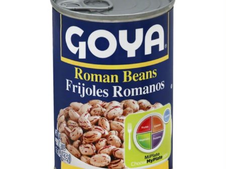 Goya Premium Roman Beans, 15.5 Oz (Pack of 24) Online Hot Sale