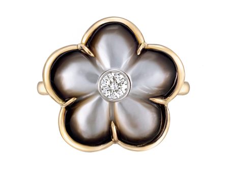 Black Mother-of-Pearl Fiore Ring Supply