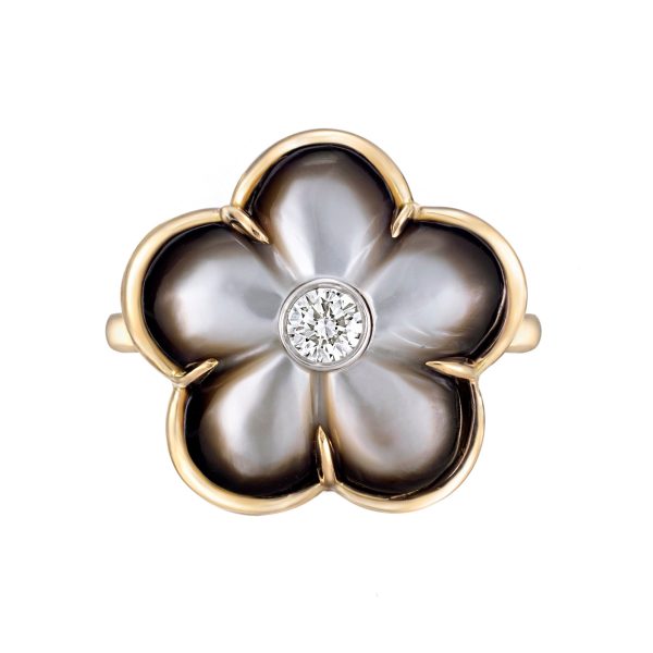 Black Mother-of-Pearl Fiore Ring Supply