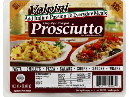 Volpini Chef-Style Chopped Prosciutto, 4 Oz (Pack of 8) For Sale