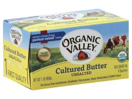 Organic Valley Unsalted Cultured Butter, 16 Oz (Pack of 15) For Cheap