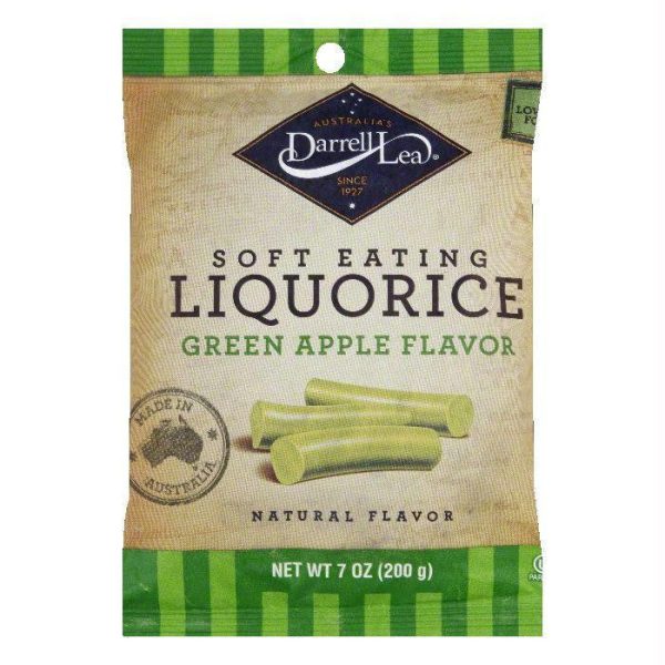 Darrell Lea Licorice Original Green Apple, 7 OZ (Pack of 8) Online now