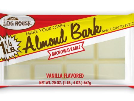 Log House Vanilla  Almond Bark, 20 OZ (Pack of 12) For Discount