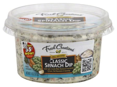 Fresh Creations Classic Spinach Dip, 11 Oz (Pack of 6) Fashion