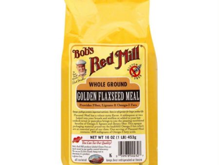 Bobs Red Mill Golden Flaxseed Meal Whole Ground, 16 Oz (Pack of 4) Fashion