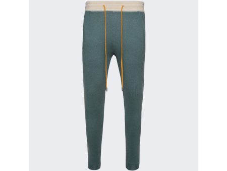 Rhude | Knit Track Pants | Ivory x Sage Online Sale