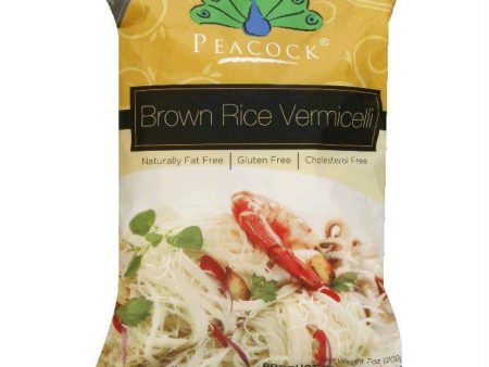 Peacock Brown Rice Vermicelli, 7 Oz (Pack of 6) Online now