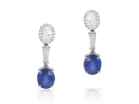 Sri-Lankan Sapphire Drop Earrings Hot on Sale