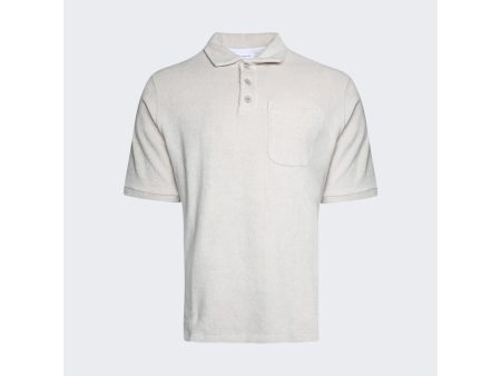 Saintwoods | Men | Terry Cotton Polo | Light Grey Online Sale