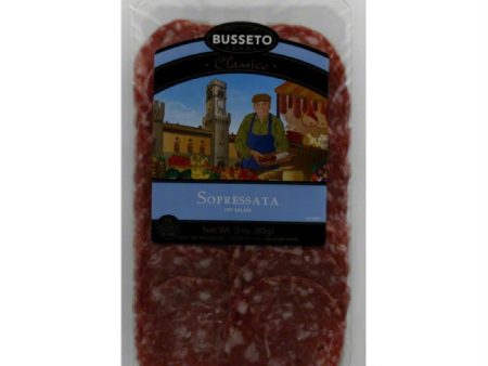 Busseto Dry Salami Sopressata, 3 Oz (Pack of 12) Discount