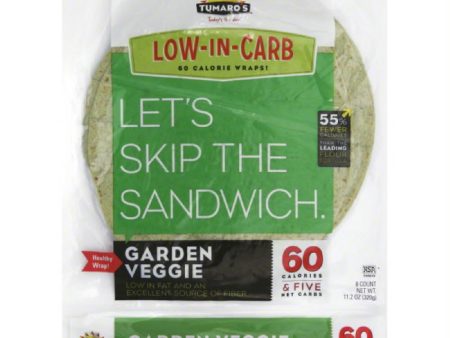 Tumaros Garden Veggie Wraps, 8 Pc (Pack of 6) Cheap