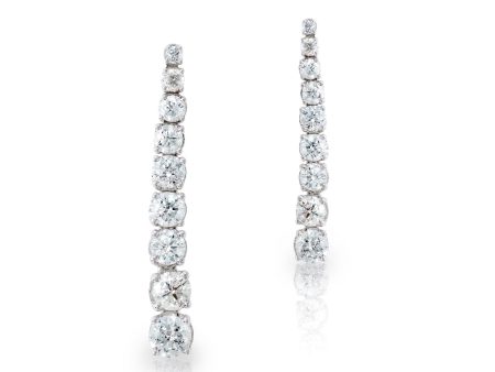 Graduated Diamond Drop Earrings For Cheap