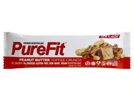 PureFit Peanut Butter Toffee Crunch Premium Nutrition Bar, 2 Oz (Pack of 15) Supply