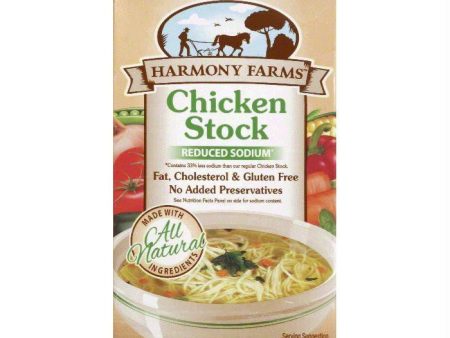 Harmony Farms Reduced Sodium Chicken Stock, 32 FO (Pack of 12) Hot on Sale