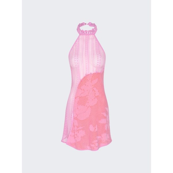 Roberta Einer | Women | Sleek Sheer Mini Dress | Pink For Cheap