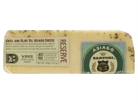 Sartori Basil and Olive Oil Asiago Cheese, 5.3 Oz (Pack of 12) Discount