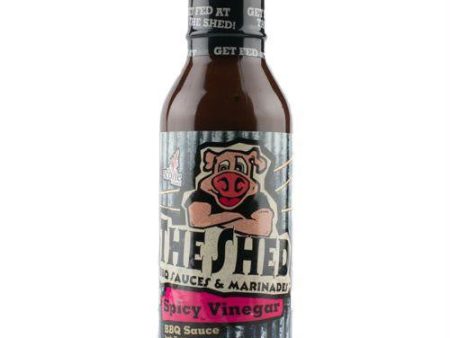 The Shed BBQ Spicy Southern Vinegar BBQ Sauce, 14 OZ (Pack of 6) For Sale