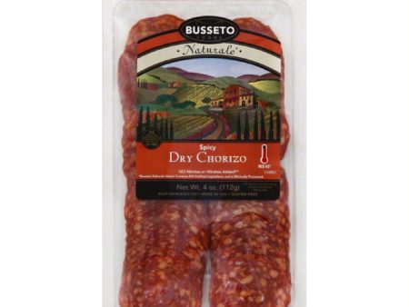 Busseto Med Hot Spicy Dry Chorizo, 4 Oz (Pack of 12) Fashion