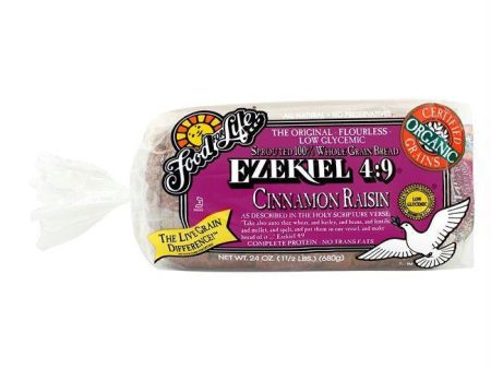 Food For Life Organic Ezekiel 4:9 Cinnamon Raisin Sprouted Whole Grain Bread, 24 Oz (Pack of 6) Supply