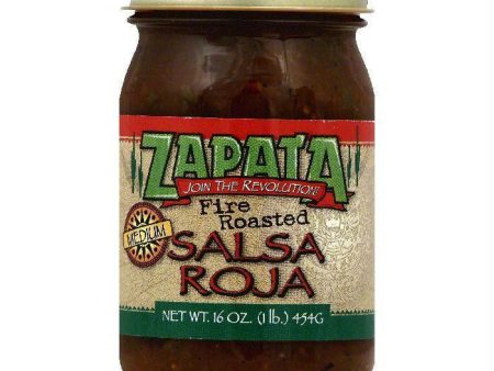 Zapata Medium Fire Roasted Salsa Roja, 16 OZ (Pack of 12) Hot on Sale