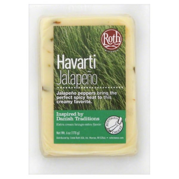 Roth Jalapeno Havarti Cheese, 6 Oz (Pack of 12) Supply