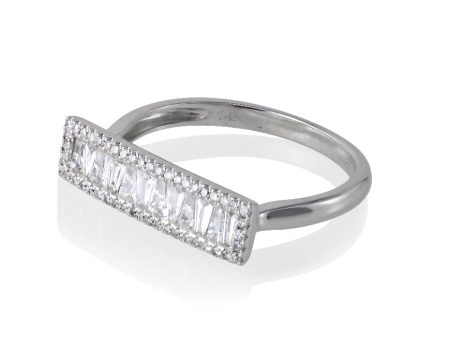 Diamond Bar Ring For Cheap