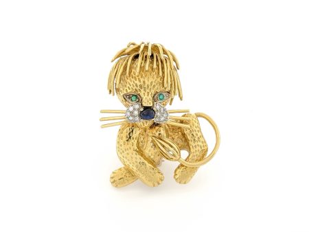 Yellow Gold Lion Pin Supply