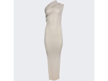 Rick Owens | Women | Ribbed One Shoulder Dress | Pearl Sale