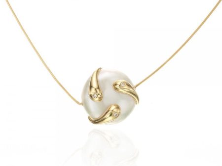 Fashionable Cultured Pearl Gold Necklace Online now