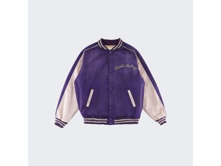 Saint Mxxxxxx | Men | X Shermer Academy Bomber Jacket Purple And Pink Sale