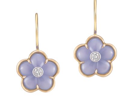 Lavender Chalcedony Fiore Earrings Supply