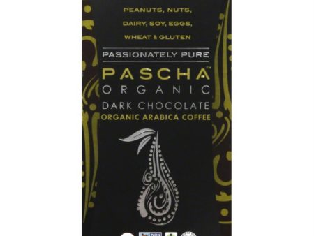 Pascha Organic Arabica Coffee Organic Dark Chocolate, 3.5 Oz (Pack of 10) Supply