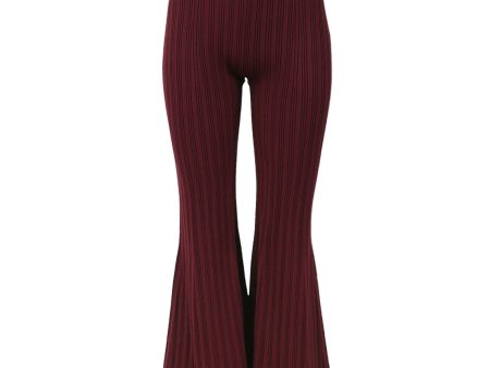 Proenza Schouler White Label | Women | Knit Flare Pants | Plum Brown Online Hot Sale