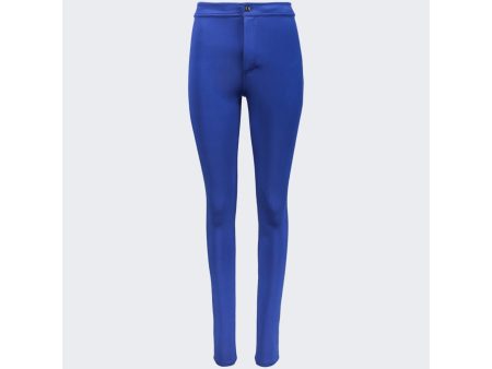 Saint Laurent | Women | Slim-fit Silk Jersey Pants | Bleu Roi For Discount