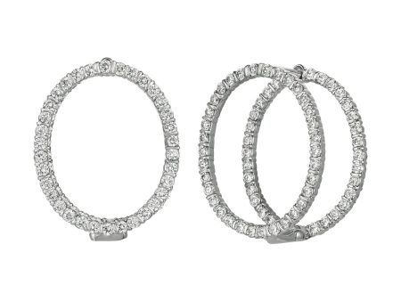 Minilok Miroir Small Diamond Oval Earrings Online now