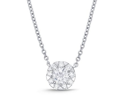 Bouquet Everyday Diamonds and White Gold Necklace .10 ct. Online now