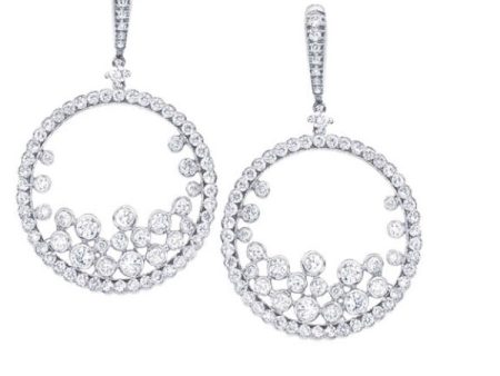 Floating style diamond earrings Hot on Sale