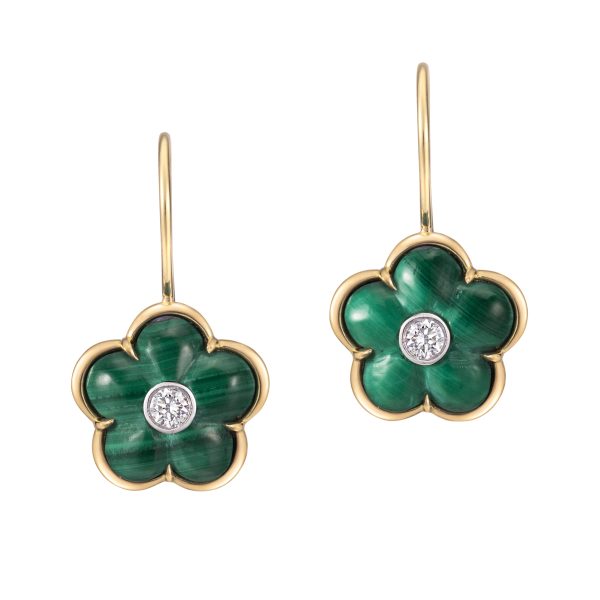 Malachite Fiore Earrings Discount