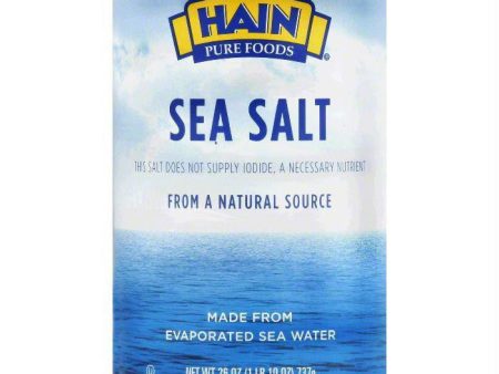 Hain Sea Salt, 26 OZ (Pack of 12) on Sale