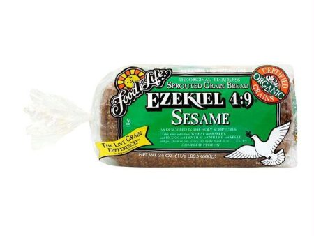 Food For Life Organic Ezekiel 4:9 Sprouted Whole Grain Sesame Bread, 24 Oz (Pack of 6) For Discount